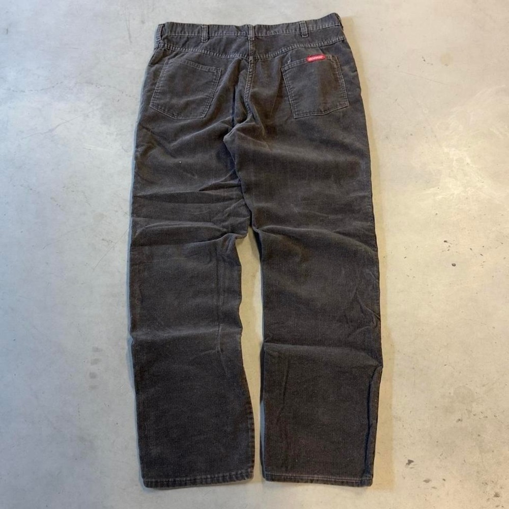 Vintage 90s earth tone brown corduroy straight leg pants - Picture 4 of 6